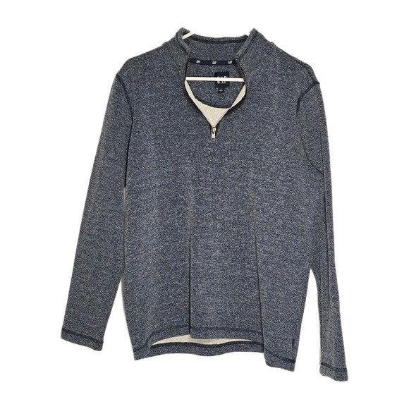 GAP Other - GAP Men's 1/4 Zip Pullover Sweater L Heather Gray Classic Casual EUC 👕